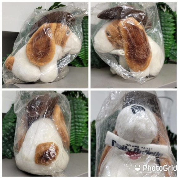 Vtg 9" Inland Valley Daily Bulletin Newspaper Cowboy Dog Plush - Picture 1 of 6